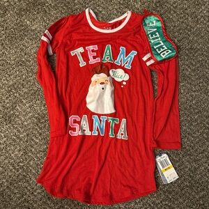 Red Team Santa Long Sleeve Shirt with Eye Mask